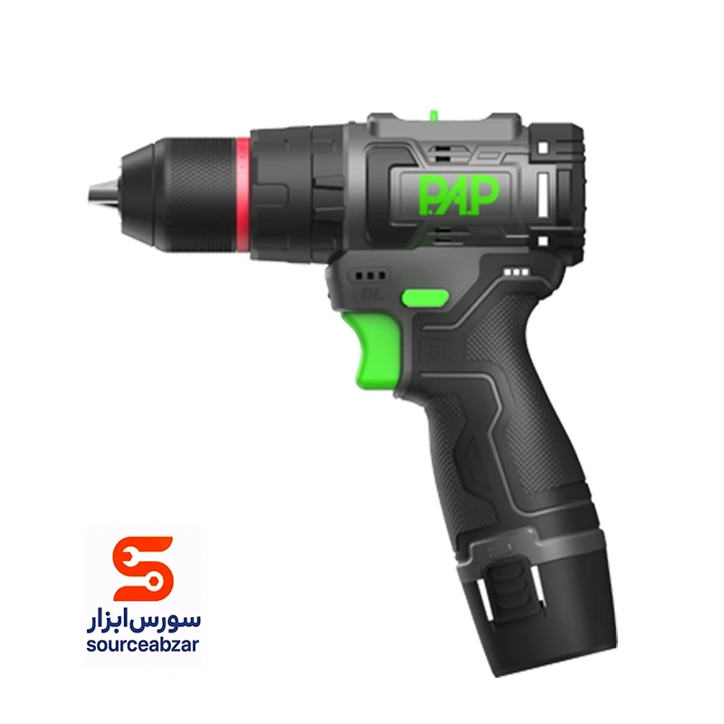 دریل شارژی چکشی براشلس 12 ولت پی ای پی مدل BID-1215
