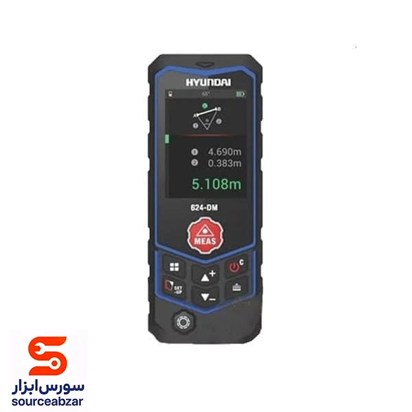 متر لیزری هیوندای 60 متری غلطکی ترازدار مدل ‎624-DM