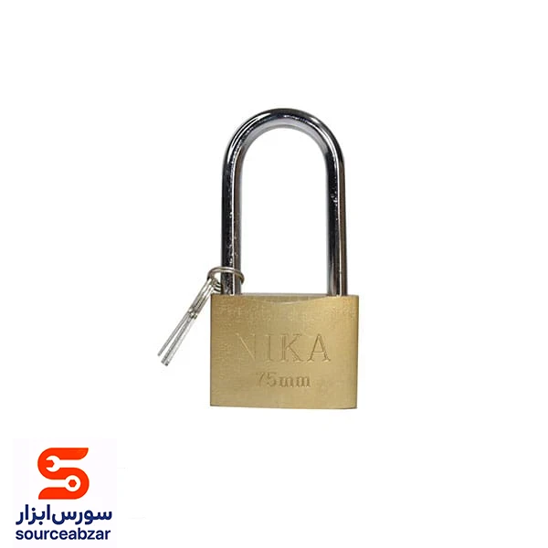 قفل آویز پایه بلند نیکا سایز 75