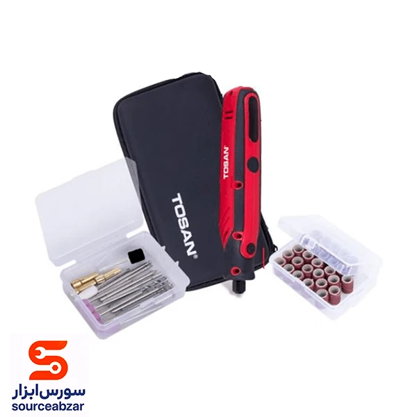ست 63 پارچه فرز مینیاتوری شارژی توسن 3.6 ولت مدل 9301