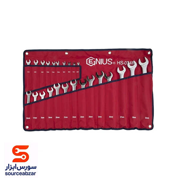 ست 24 عددی آچار یک سر رینگی جنیوس مدل HS-024M