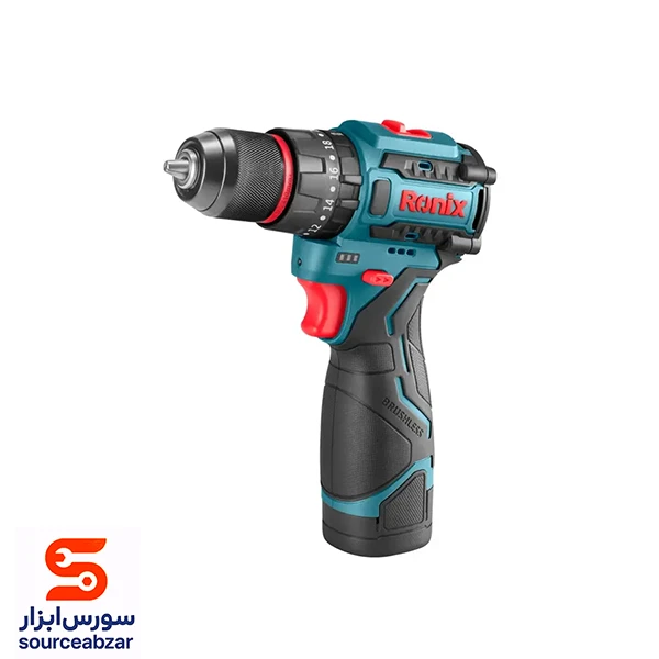 دریل پیچ گوشتی چکشی شارژی رونیکس 16 ولت مدل 8661 دو باتری