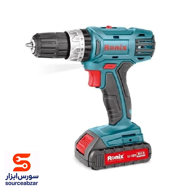 دریل پیچ گوشتی چکشی شارژی رونیکس 18 ولت مدل RS-8018 با لوازم