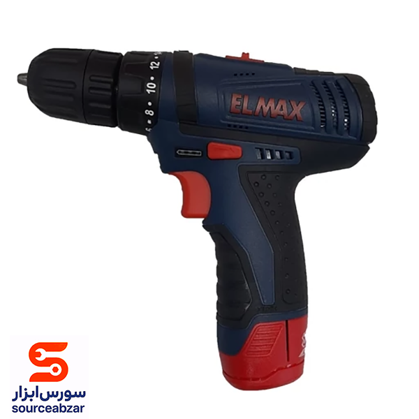 دریل شارژی المکس مدل C.D232 12 ولت اتوماتیک با 2 باتری