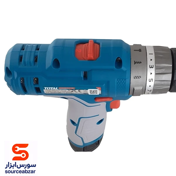 دریل پیچ گوشتی چکشی شارژی توتال 12 ولت مدل TDLI12202 دو باتری