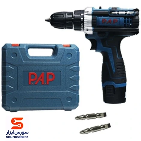 دریل شارژی 12 ولت تک باطری P.A.P دریل شارژی PAP مدل cd-1201