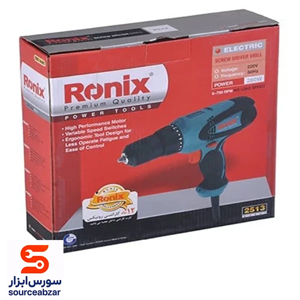پیچ گوشتی برقی رونیکس 280 وات مدل 2513