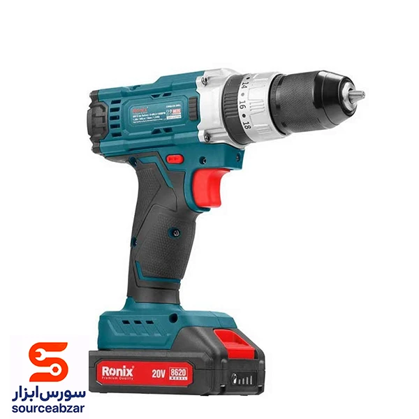 دریل پیچ گوشتی چکشی شارژی رونیکس 20 ولت مدل 8620