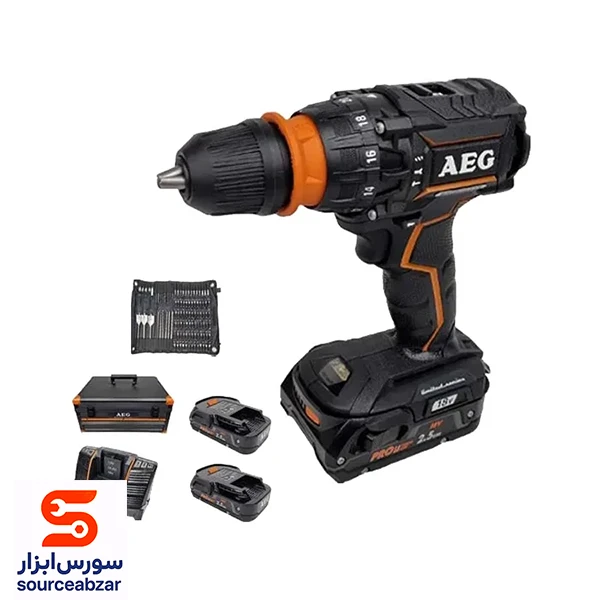 دریل پیچ گوشتی چکشی شارژی براشلس آاگ 18 ولت مدل BSB18CBLLE-252X