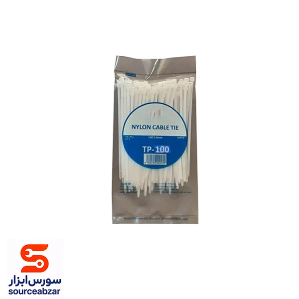 بست کمربندی سفید 10 سانتی سایز 2.5