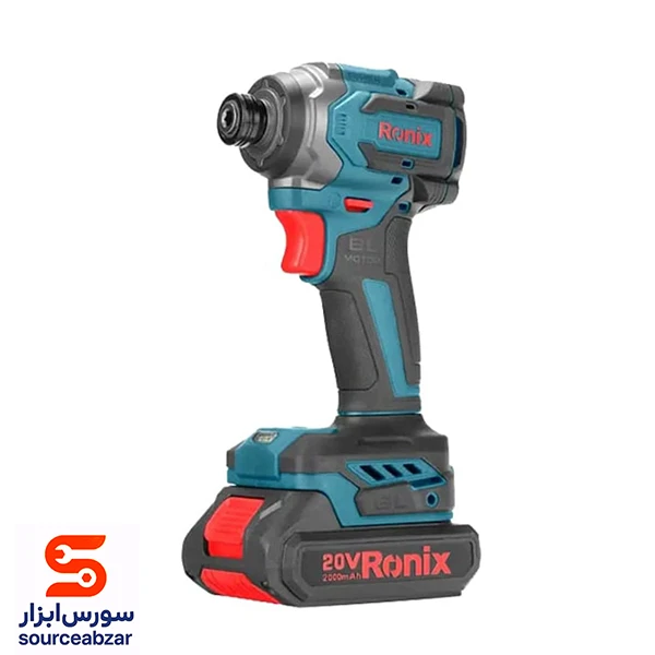پیچ گوشتی شارژی براشلس رونیکس 20 ولت مدل 8653 دو باتری