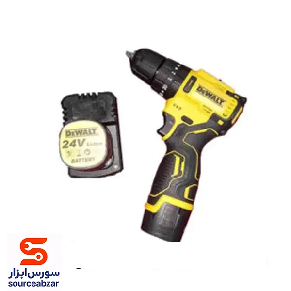 دریل پیچ گوشتی چکشی شارژی طرح دیوالت 24 ولت