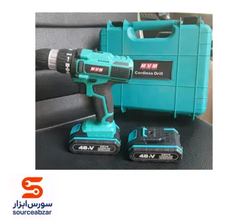 دریل شارژی 21 ولت mvm دو باطری