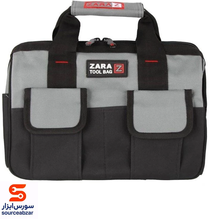کیف ابزار برزنتی زارا مدل 104 با 11 عدد محفظه آبی.قزمز.طوسی