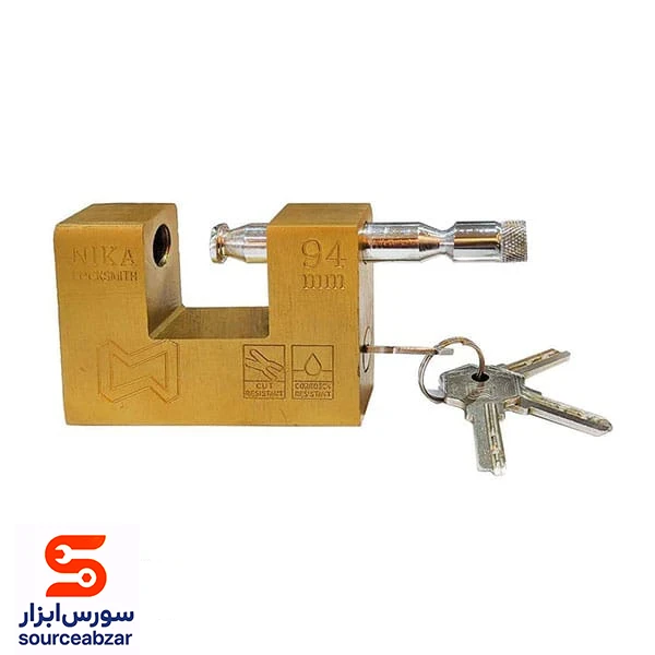 قفل کتابی نیکا سایز 94 برنجی